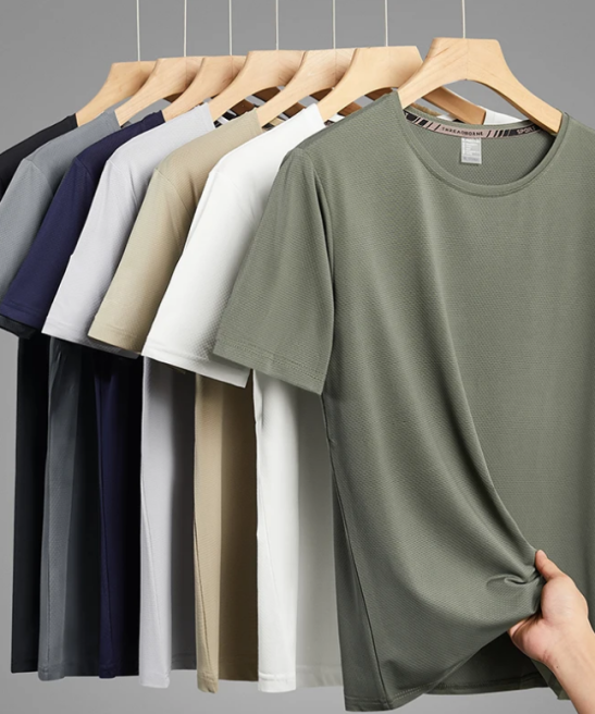 Quick Dry Sport Fashion T Shirt Men'S 2024 Short Sleeves Summer Casual Black Green OverSize 6XL 7XL Top Tees GYM Tshirt Clothes