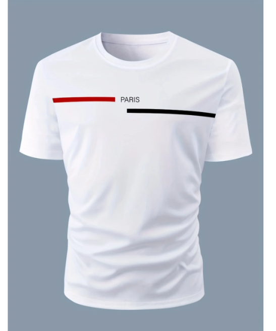Men's Summer Loose Fit 100 Cotton Printed T-shirt Tops