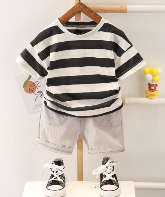 0-5 Years Baby Boys Cotton Clothes Fashion Suits Children's Clothing Sets Handsome Summer