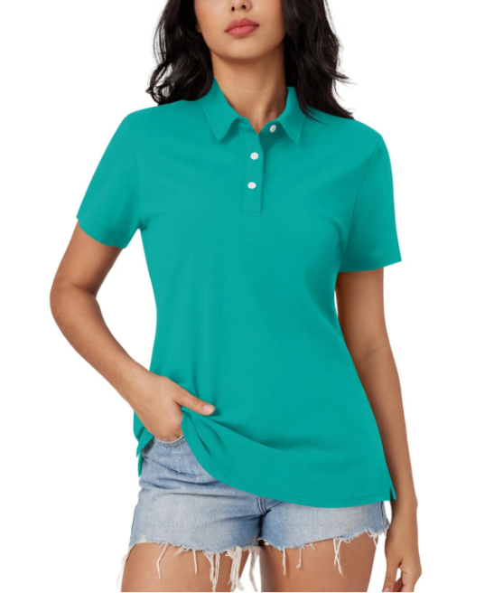 Women's Golf Tennis Shirts Lightweight Short Sleeve Polo Shirts Collared Athletic Tops Ladies Tops